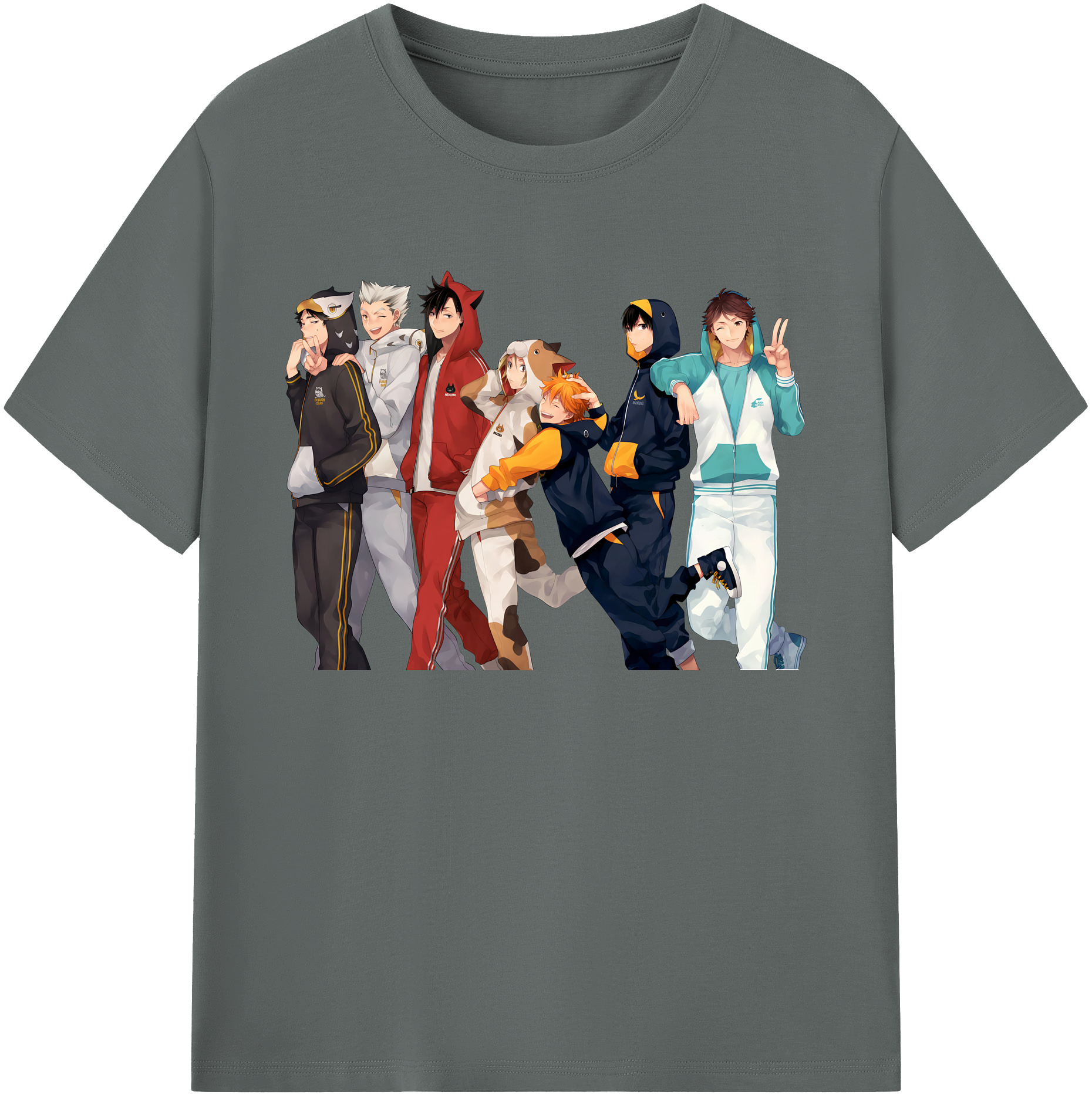 （画像用） ハイキュー!! Haikyu!! 綿100％ メンズ半袖Tシャツ｜肌触りやわらか＆通気性